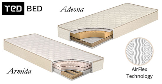AirFlex еднолицеви матраци Armida и Adeona
