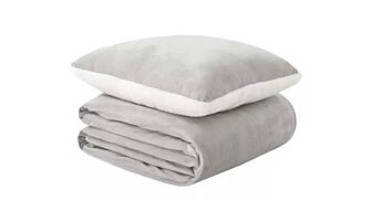 Сив комплект DORMEO Топла прегръдка - одеяло и възглавница