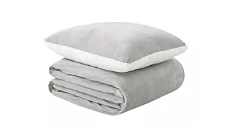 Сив комплект DORMEO Топла прегръдка - одеяло и възглавница