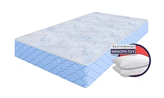 Еднолицев матрак Air Plus Pocket  с възглавници подарък